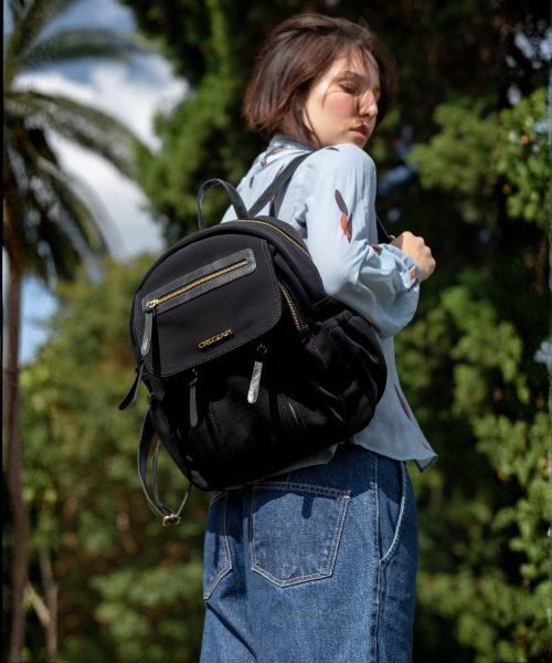 Mochila Nylon Grande Com Inúmeros Bolsos Externos Preto | CR-946