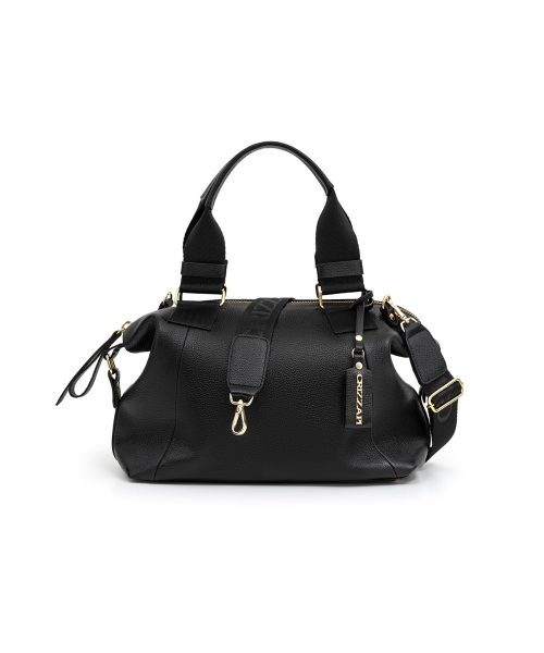 Bolsa Tote Média Alça Ombro Couro | CR-1155 - Preta