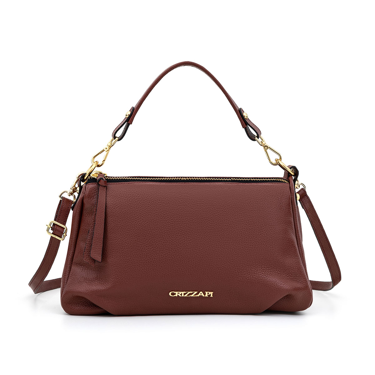 bolsa-de-couro legitimo-baguette-cr-11235-bordô-crizzapi