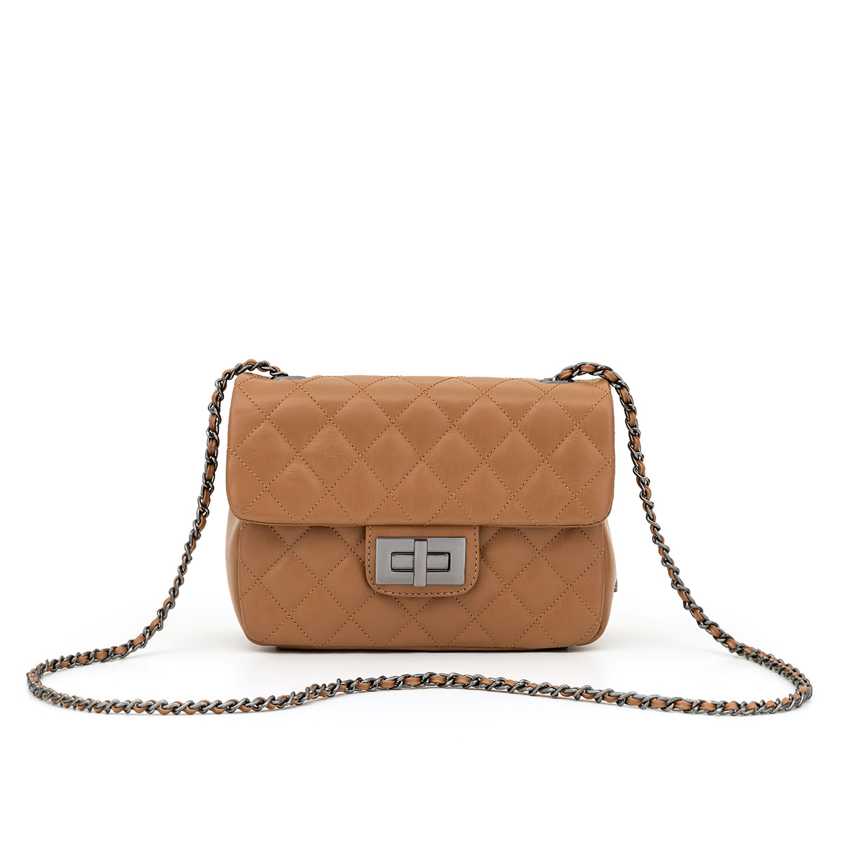 bolsa-de-couro-feminina-tiracolo-alca-corrente-matelasse-cr-771-crizzapi-doce -de-leite