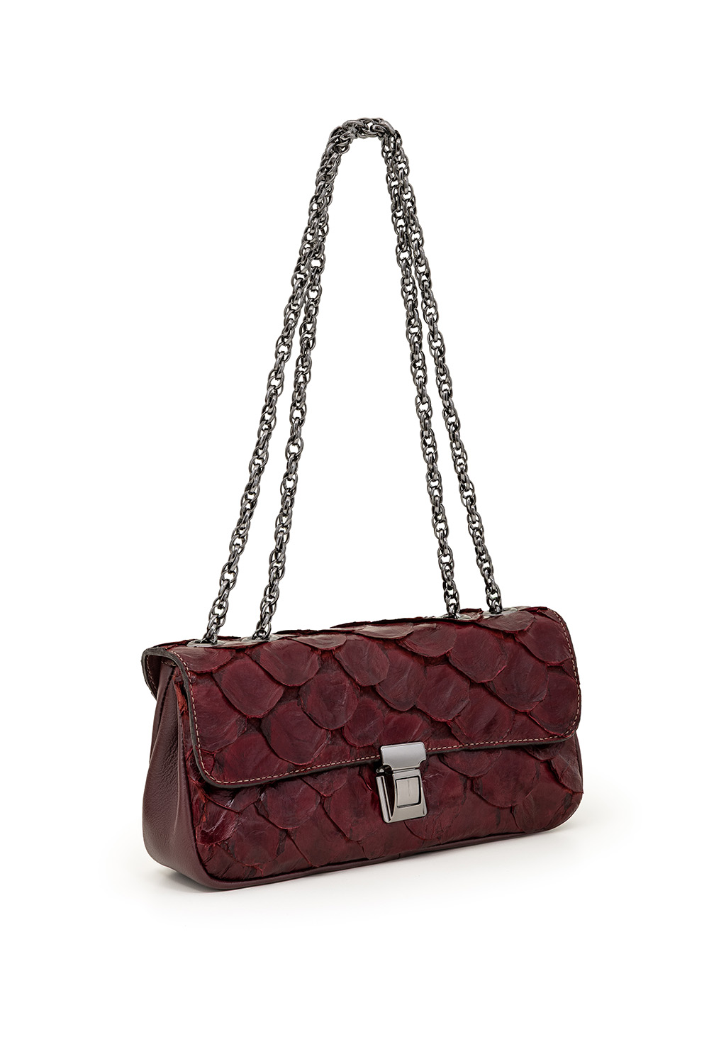 bolsa-de-couro-de-pirarucu-burgundy-diagonal-crizzapi